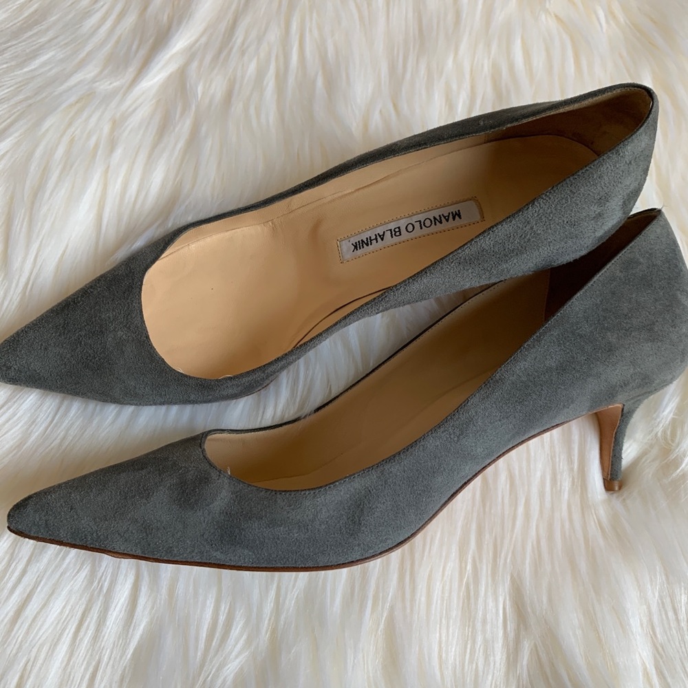 Manolo Blahnik BB Suede in Grey